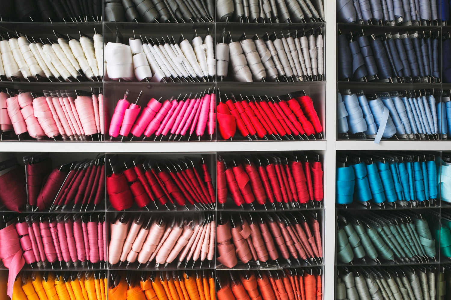 colorful dyed ribbon