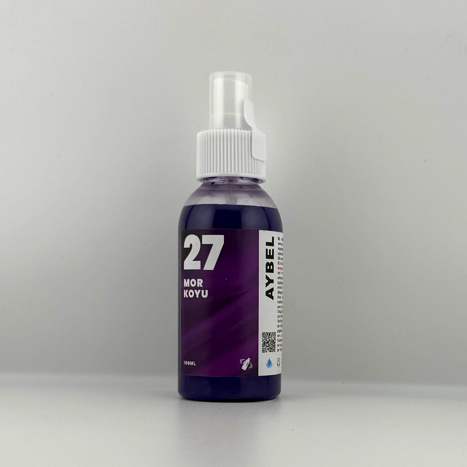 Donkerpaarse textielverfspray