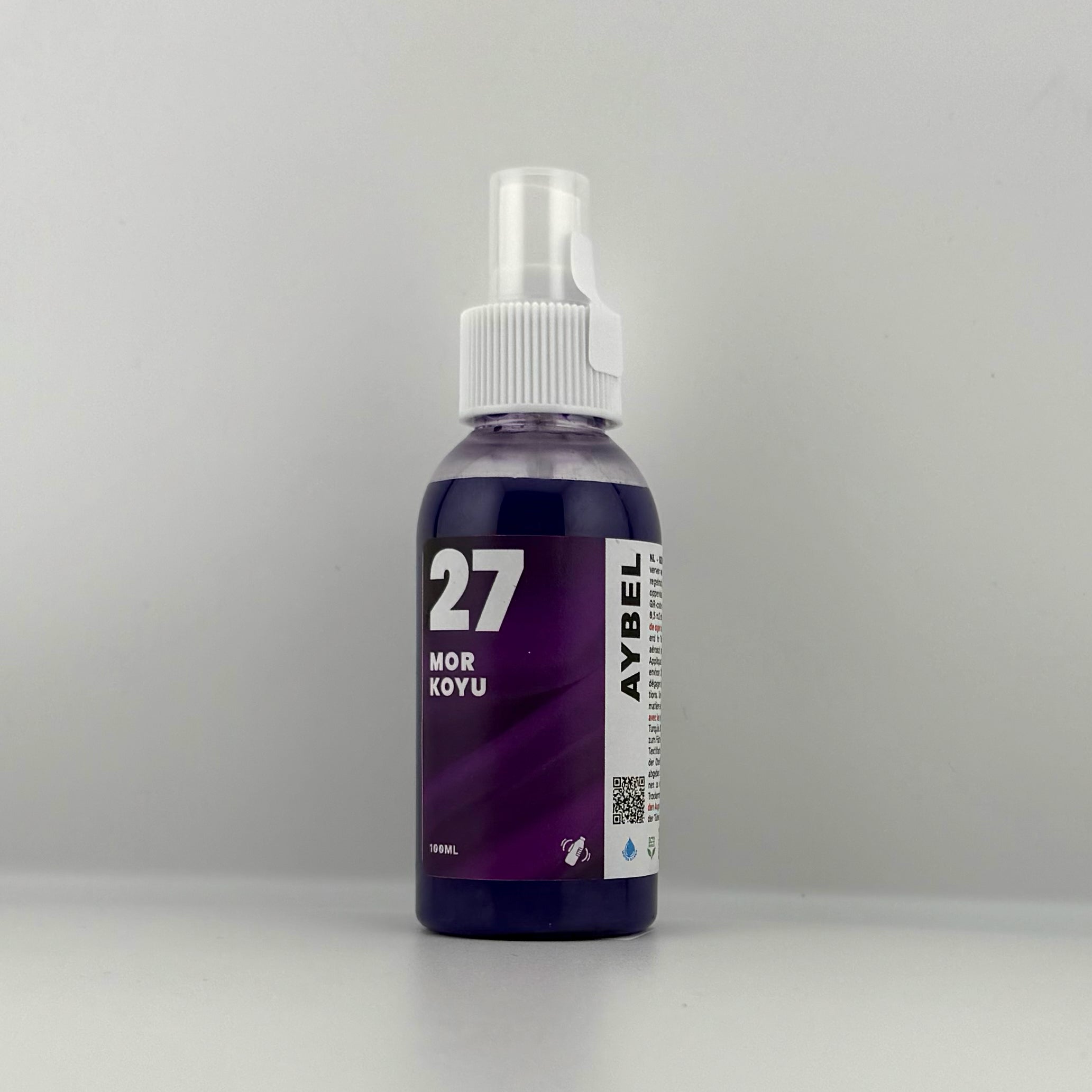 Donkerpaarse textielverfspray