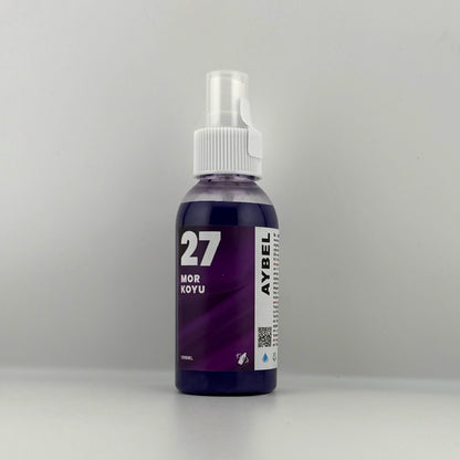 Donkerpaarse textielverfspray